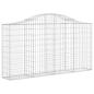 Preview: Gabionen mit Hochbogen 13Stk. 200x30x100/120cm Verzinktes Eisen