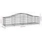 Preview: Gabionen mit Hochbogen 9 Stk. 200x50x40/60 cm Verzinktes Eisen