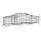 Preview: Gabionen mit Hochbogen 15 Stk. 200x50x40/60 cm Verzinktes Eisen