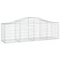 Preview: Gabionen mit Hochbogen 13 Stk. 200x50x60/80 cm Verzinktes Eisen