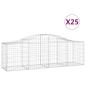 Preview: Gabionen mit Hochbogen 25 Stk. 200x50x60/80 cm Verzinktes Eisen