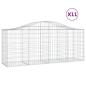 Preview: Gabionen mit Hochbogen 11 Stk. 200x50x80/100cm Verzinktes Eisen