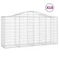 Preview: Gabionen mit Hochbogen 18 Stk 200x50x100/120cm Verzinktes Eisen