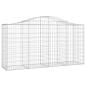 Preview: Gabionen mit Hochbogen 18 Stk 200x50x100/120cm Verzinktes Eisen