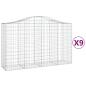 Preview: Gabionen mit Hochbogen 9 Stk. 200x50x120/140cm Verzinktes Eisen
