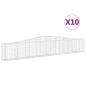 Preview: Gabionen mit Hochbogen 10 Stk. 400x30x60/80 cm Verzinktes Eisen