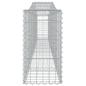 Preview: Gabionen mit Hochbogen 10 Stk. 400x30x60/80 cm Verzinktes Eisen