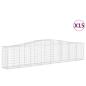 Preview: Gabionen mit Hochbogen 15 Stk. 400x50x80/100cm Verzinktes Eisen