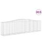 Preview: Gabionen mit Hochbogen 15 Stk 400x50x100/120cm Verzinktes Eisen