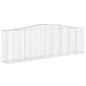 Preview: Gabionen mit Hochbogen 4 Stk. 400x50x120/140cm Verzinktes Eisen
