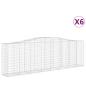 Preview: Gabionen mit Hochbogen 6 Stk. 400x50x120/140cm Verzinktes Eisen