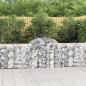 Preview: ARDEBO.de - Gabionen mit Hochbogen 2 Stk. 200x30x80/100 cm Verzinktes Eisen