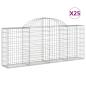 Preview: Gabionen mit Hochbogen 25 Stk. 200x30x80/100cm Verzinktes Eisen