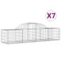Preview: Gabionen mit Hochbogen 7 Stk. 200x50x40/60 cm Verzinktes Eisen