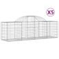Preview: Gabionen mit Hochbogen 5 Stk. 200x50x60/80 cm Verzinktes Eisen