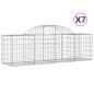 Preview: Gabionen mit Hochbogen 7 Stk. 200x50x60/80 cm Verzinktes Eisen