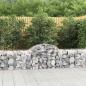 Preview: ARDEBO.de - Gabionen mit Hochbogen 12 Stk. 200x50x60/80 cm Verzinktes Eisen