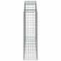 Preview: Gabionen mit Hochbogen 5 Stk. 200x50x140/160cm Verzinktes Eisen