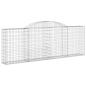 Preview: Gabionen mit Hochbogen 5 Stk. 300x30x100/120cm Verzinktes Eisen