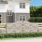 Preview: ARDEBO.de - Gabionen mit Hochbogen 20 Stk 300x50x120/140cm Verzinktes Eisen