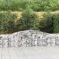 Preview: ARDEBO.de - Gabionen mit Hochbogen 4 Stk. 400x30x60/80 cm Verzinktes Eisen