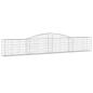 Preview: Gabionen mit Hochbogen 4 Stk. 400x30x60/80 cm Verzinktes Eisen