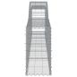 Preview: Gabionen mit Hochbogen 4 Stk. 400x30x60/80 cm Verzinktes Eisen