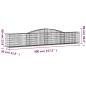 Preview: Gabionen mit Hochbogen 4 Stk. 400x30x60/80 cm Verzinktes Eisen