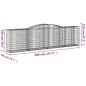 Preview: Gabionen mit Hochbogen 4 Stk. 400x50x100/120cm Verzinktes Eisen
