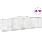 Preview: Gabionen mit Hochbogen 20 Stk 400x50x100/120cm Verzinktes Eisen