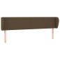 Preview: Kopfteil mit Ohren Dunkelbraun 203x23x78/88 cm Stoff