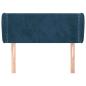 Preview: Kopfteil mit Ohren Dunkelblau 103x23x78/88 cm Samt