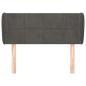 Preview: Kopfteil mit Ohren Dunkelgrau 93x23x78/88 cm Samt