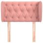 Preview: Kopfteil mit Ohren Rosa 83x23x78/88 cm Samt