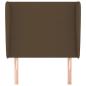 Preview: Kopfteil mit Ohren Dunkelbraun 83x23x118/128 cm Stoff