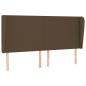 Preview: Kopfteil mit Ohren Dunkelbraun 163x23x118/128 cm Stoff