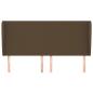 Preview: Kopfteil mit Ohren Dunkelbraun 163x23x118/128 cm Stoff