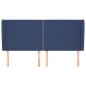 Preview: Kopfteil mit Ohren Blau 203x23x118/128 cm Stoff