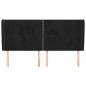 Preview: Kopfteil mit Ohren Schwarz 203x23x118/128 cm Samt