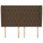 Preview: Kopfteil mit Ohren Dunkelbraun 163x23x118/128 cm Stoff