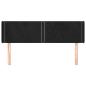 Preview: Kopfteil mit Ohren Schwarz 147x16x78/88 cm Samt