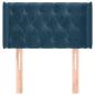 Preview: Kopfteil mit Ohren Dunkelblau 83x16x78/88 cm Samt