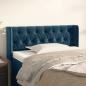 Preview: ARDEBO.de - Kopfteil mit Ohren Dunkelblau 103x16x78/88 cm Samt