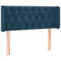Preview: Kopfteil mit Ohren Dunkelblau 103x16x78/88 cm Samt