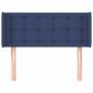 Preview: Kopfteil mit Ohren Blau 93x16x78/88 cm Stoff