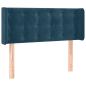 Preview: Kopfteil mit Ohren Dunkelblau 93x16x78/88 cm Samt
