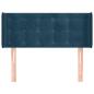 Preview: Kopfteil mit Ohren Dunkelblau 93x16x78/88 cm Samt