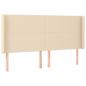 Preview: Kopfteil mit Ohren Creme 163x16x118/128 cm Stoff