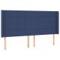 Preview: Kopfteil mit Ohren Blau 163x16x118/128 cm Stoff