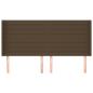 Preview: Kopfteil mit Ohren Dunkelbraun 203x16x118/128 cm Stoff